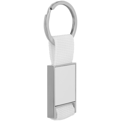 PS2408261430 Брелок Stropp с тканевой вставкой, белый