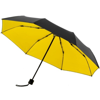 PS2102083207 Molti. Зонт складной с защитой от УФ-лучей Sunbrella, желтый с черным