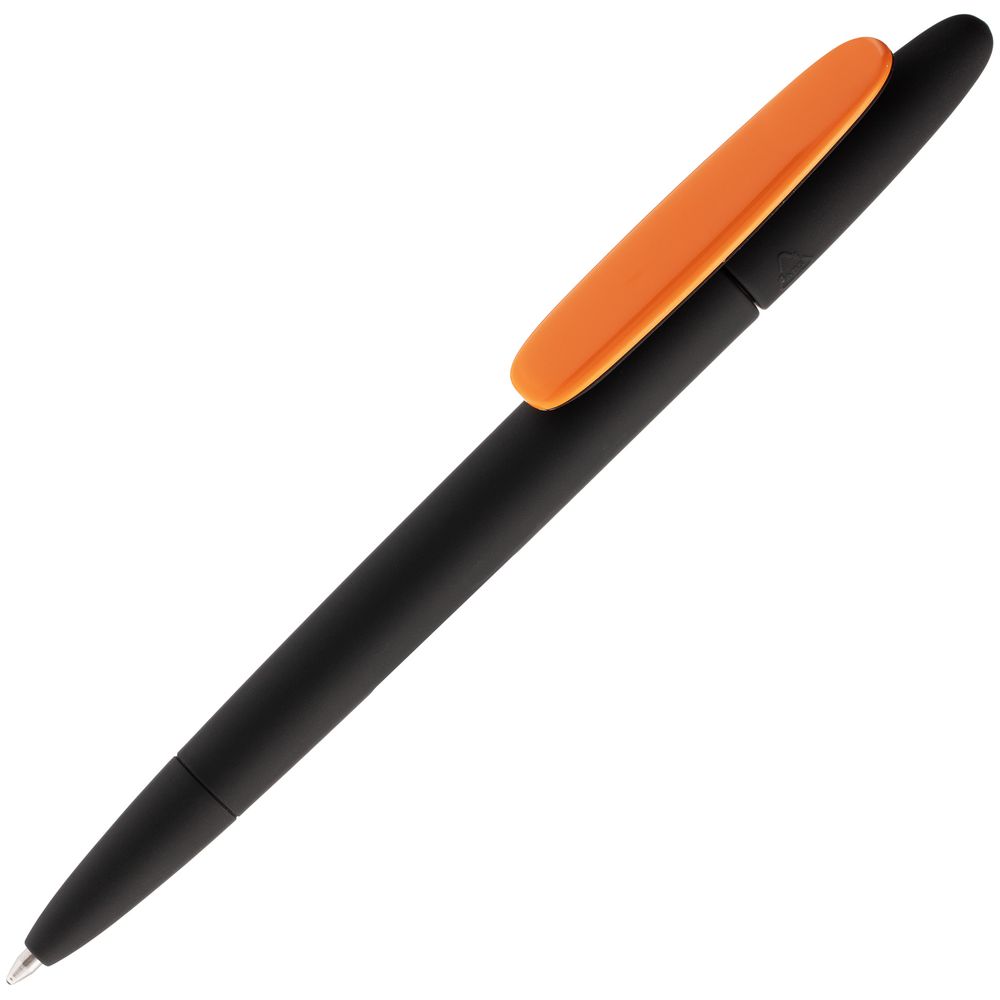 PS2408238149 Prodir. Ручка шариковая Prodir DS5 TRR-P Soft Touch, черная с оранжевым