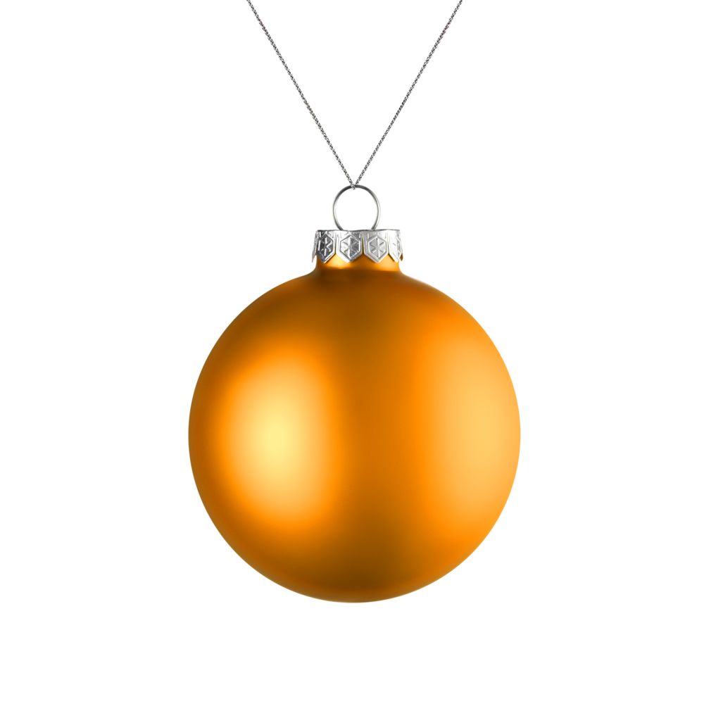 PS1710254633 Елочный шар Finery Matt, 8 см, матовый оранжевый