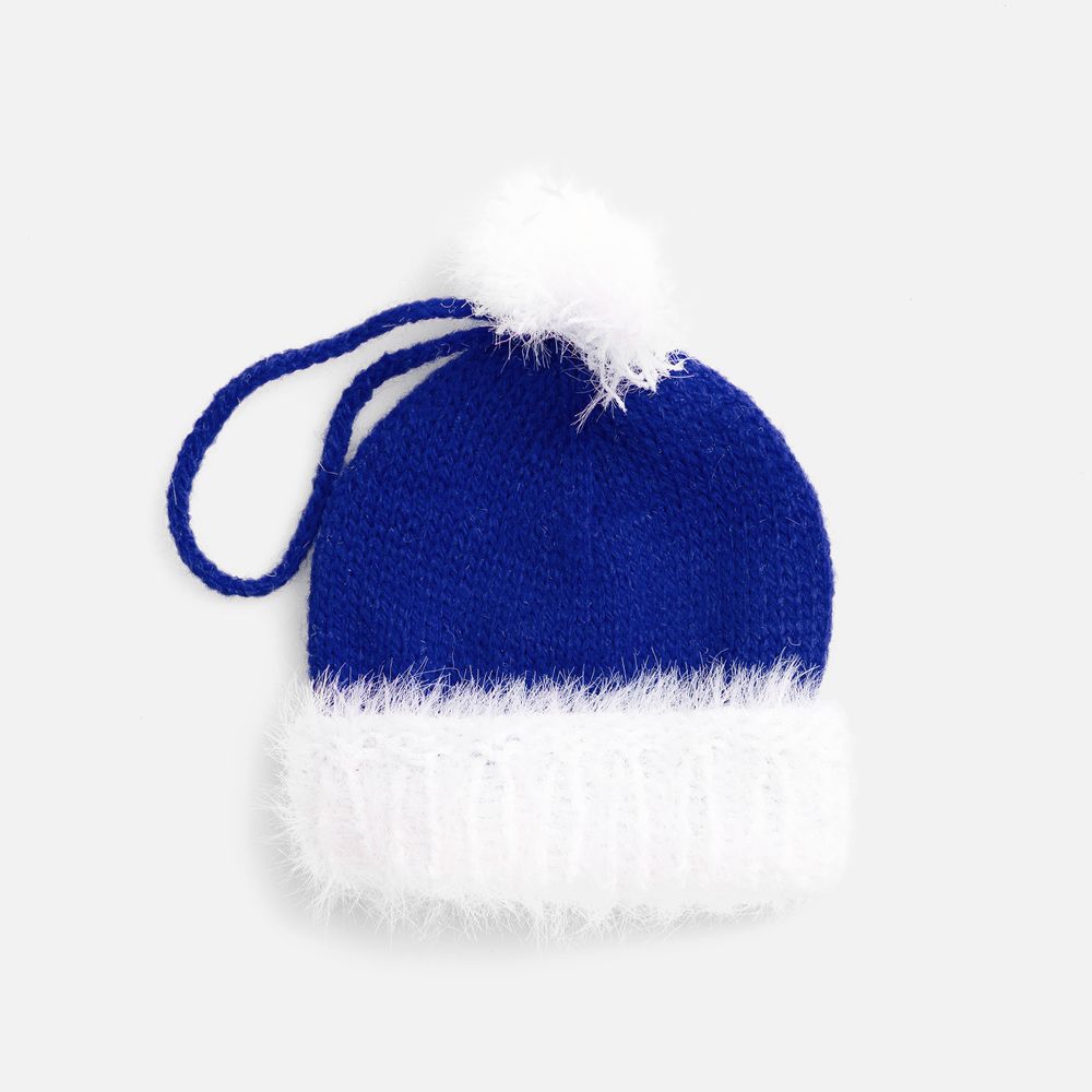 PS1710255185 teplo. Подвеска на елку &laquo;Вьюжка&raquo;, шапочка, синяя