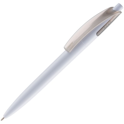 PS2203156001 Open. Ручка шариковая Bento, белая с серым