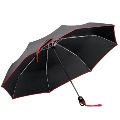 PS2203155921 Складной зонт Drizzle, черный с красным
