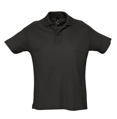 PS14TX-BLK44 Sol&#39;s. Рубашка поло мужская SUMMER 170, черная