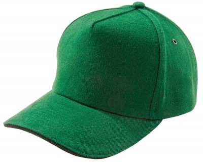PS1TX-BLK8 Unit. Бейсболка Unit Classic, ярко-зеленая с черным кантом