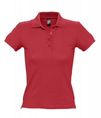PS14TX-RED16 Sol&#39;s. Рубашка поло женская PEOPLE 210, красная