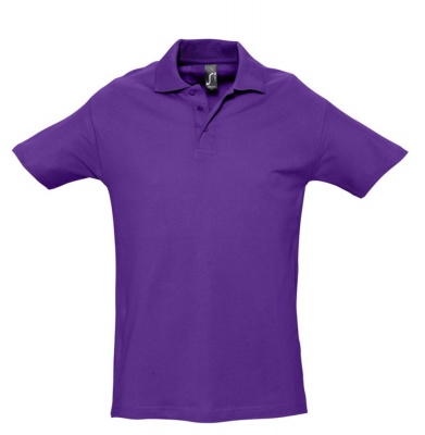 PS14TX-VIO5 Sol&#39;s. Рубашка поло мужская SPRING 210, темно-фиолетовая