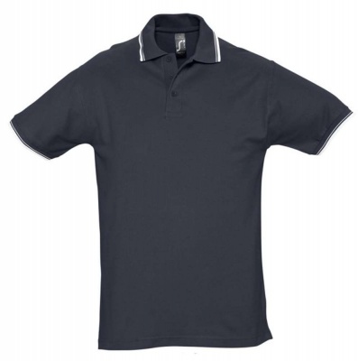 PS14TX-WHT90S Sol&#39;s. Рубашка поло мужская с контрастной отделкой PRACTICE 270, темно-синий/белый, размер S