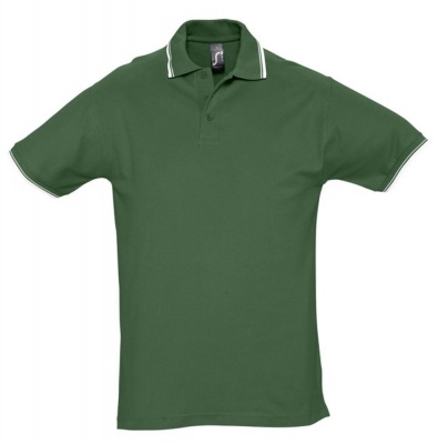 PS14TX-WHT79 Sol&#39;s. Рубашка поло мужская с контрастной отделкой PRACTICE 270, зеленый/белый