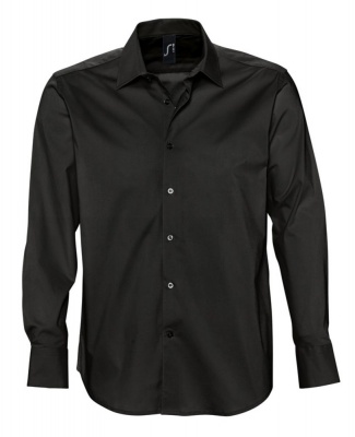 PS2002150 Sol&#39;s. Рубашка мужская с длинным рукавом BRIGHTON черная, размер S