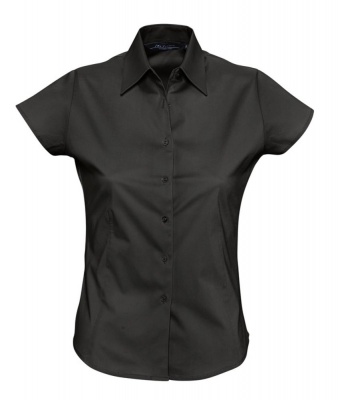 PS10TX-BLK6 Sol&#39;s. Рубашка женская с коротким рукавом EXCESS, черная