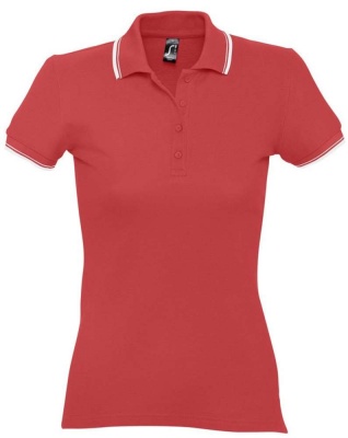 PS1701023728 Sol&#39;s. Рубашка поло женская Practice women 270, красный/белый, размер XXL