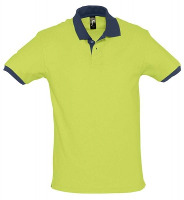 PS14TX-GRN1 Sol&#39;s. Рубашка поло Prince 190, зеленое яблоко с темно-синим