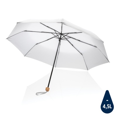 XI22032835 XD Collection. Компактный зонт Impact из RPET AWARE™ с бамбуковой ручкой, d96 см