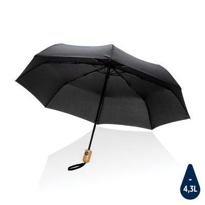 XI220328175 XD Collection. Автоматический зонт Impact из RPET AWARE™ с бамбуковой ручкой, d94 см