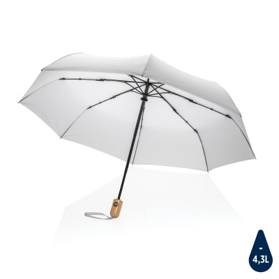 XI220328173 XD Collection. Автоматический зонт Impact из RPET AWARE™ с бамбуковой ручкой, d94 см