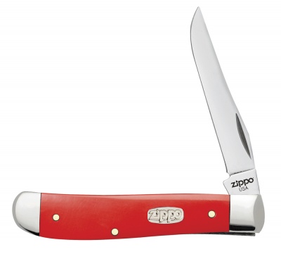 GR220119395 Zippo. Нож перочинный ZIPPO Red Synthetic Mini Trapper, 89 мм, красный + ЗАЖИГАЛКА ZIPPO 207