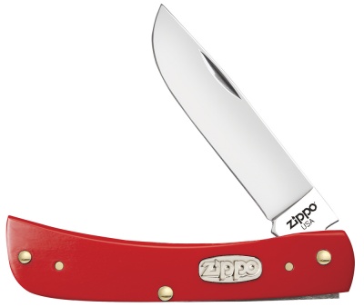 GR220119396 Zippo. Нож перочинный ZIPPO Red Synthetic Smooth Sodbuster Jr, 92 мм, красный + ЗАЖИГАЛКА ZIPPO 207