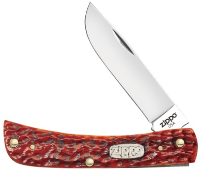 GR220119406 Zippo. Нож перочинный ZIPPO Chestnut Bone Standard Jigged Sodbuster Jr, 92 мм, коричневый + ЗАЖИГАЛКА 207