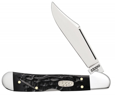 GR220119418 Zippo. Нож перочинный ZIPPO Rough Black Synthetic Mini CopperLock, 92 мм, чёрный + ЗАЖИГАЛКА ZIPPO 207