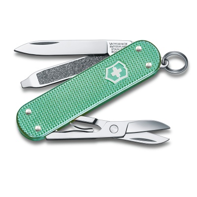 GR210919163 Victorinox. Нож-брелок VICTORINOX Classic SD Alox Colors "Minty Mint", 58 мм, 5 функций, мятный
