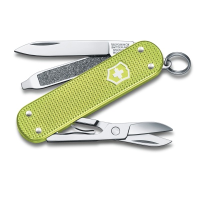 GR210919160 Victorinox. Нож-брелок VICTORINOX Classic SD Alox Colors "Lime Twist", 58 мм, 5 функций, светло-зелёный