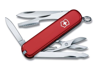 VX3N-RED5 Victorinox Executive. Нож перочинный VICTORINOX Executive, 74 мм, 10 функций, красный