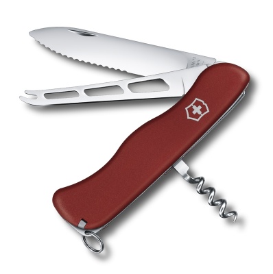 GR1711131012 Victorinox Cheese Knife. Нож перочинный VICTORINOX Cheese Knife, 111 мм, 6 функций, с фиксатором лезвия, красный