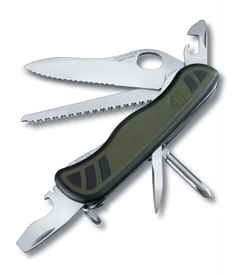 VX8N-GRN2 Victorinox Swiss Soldier&#39;s Knife 08. Нож перочинный VICTORINOX Swiss Soldier&#39;s Knife 08, 111 мм, 10 функций, зелёный с чёрными вставками