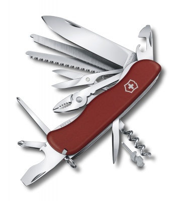 GR1711131065 Victorinox WorkChamp. Нож перочинный VICTORINOX WorkChamp, 111 мм, 21 функция, с фиксатором лезвия, красный