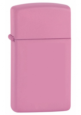 GR220119007 Zippo Slim®. Зажигалка ZIPPO Slim® с покрытием Pink Matte, латунь/сталь, розовая, матовая, 29x10x60 мм