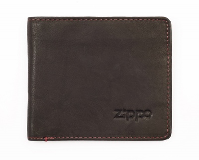 GR220119213 Zippo. Портмоне ZIPPO, цвет "мокка", натуральная кожа, 11x1,5x10 см