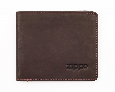 GR220119214 Zippo. Портмоне ZIPPO, коричневое, натуральная кожа, 11x1,5x10 см