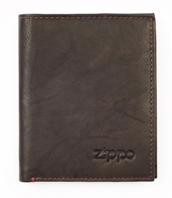 GR220119209 Zippo. Портмоне ZIPPO, цвет "мокко", натуральная кожа, 10x1,5x12,3 см