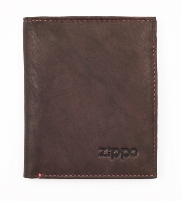 GR220119210 Zippo. Портмоне ZIPPO, коричневое, натуральная кожа, 10x1,5x12,3 см