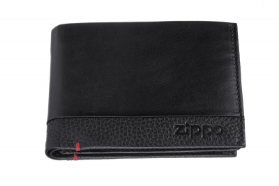 GR220119200 Zippo. Портмоне ZIPPO с защитой от сканирования RFID, чёрное, натуральная кожа, 12?2?9 см