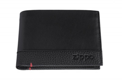 GR220119201 Zippo. Портмоне ZIPPO с защитой от сканирования RFID, чёрное, натуральная кожа, 12?2?9 см