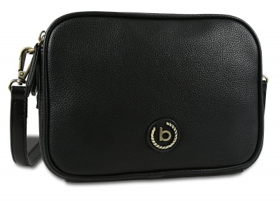 BG22070284 Bugatti PASSIONE. Сумка кросс-боди женская BUGATTI Passione, чёрная, полиуретан, 22х7х16,2 см