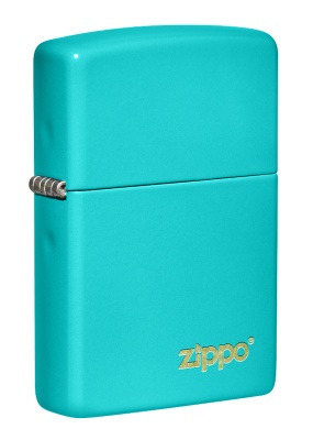 GR220119073 Zippo Классическая. Зажигалка ZIPPO Classic с покрытием Flat Turquoise, латунь/сталь, бирюзовая, глянцевая, 38x13x57 мм