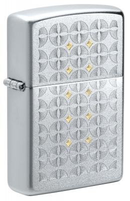 GR220119053 Zippo Классическая. Зажигалка ZIPPO Sand Dollar Pattern с покрытием Satin Chrome, латунь/сталь, серебристая, 38x13x57 мм