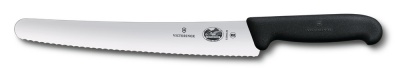 VX20051249 Victorinox Кухонная серия. Нож для хлеба и выпечки VICTORINOX Fibrox, лезвие 26 см с волнистой заточкой, чёрный