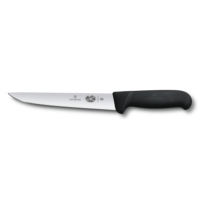GR210919132 Victorinox Нож обвалочный Fibrox. Нож обвалочный / жиловочный VICTORINOX Fibrox с прямым лезвием 18 см, чёрный