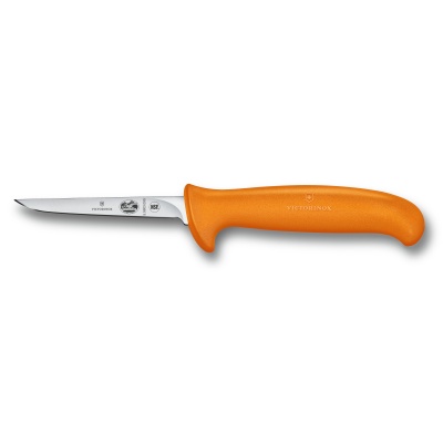VX23030613 Victorinox Fibrox. Нож для птицы VICTORINOX Fibrox с лезвием из нержавеющей стали 9 см и рукоятью из пластика оранжевого цвета