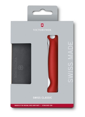 GR21091918 Victorinox. Набор VICTORINOX Swiss Classic: складной нож для овощей и разделочная доска, красная рукоять