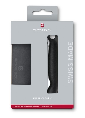 GR21091917 Victorinox. Набор VICTORINOX Swiss Classic: складной нож для овощей и разделочная доска, чёрная рукоять