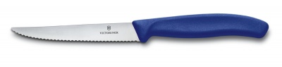 VX20051225 Victorinox SwissClassic. Нож для стейка и пиццы VICTORINOX SwissClassic, 11 см, с волнистой заточкой, синий