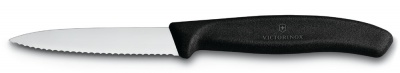 VX20051213 Victorinox SwissClassic. Нож для овощей VICTORINOX SwissClassic, лезвие 8 см с волнистой заточкой, чёрный