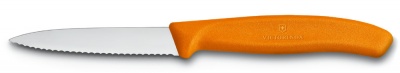 VX20051216 Victorinox SwissClassic. Нож для овощей VICTORINOX SwissClassic, лезвие 8 см с волнистой заточкой, оранжевый