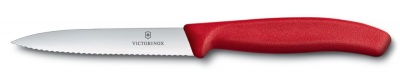 VX20051220 Victorinox SwissClassic. Нож для овощей VICTORINOX SwissClassic, лезвие 10 см с волнистой заточкой, красный