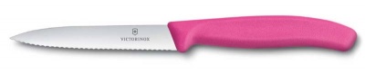 GR171113970 Victorinox SwissClassic. Нож для овощей VICTORINOX SwissClassic, лезвие 10 см с волнистой заточкой, розовый